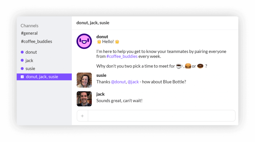 how to onboard new developers donut for Slack