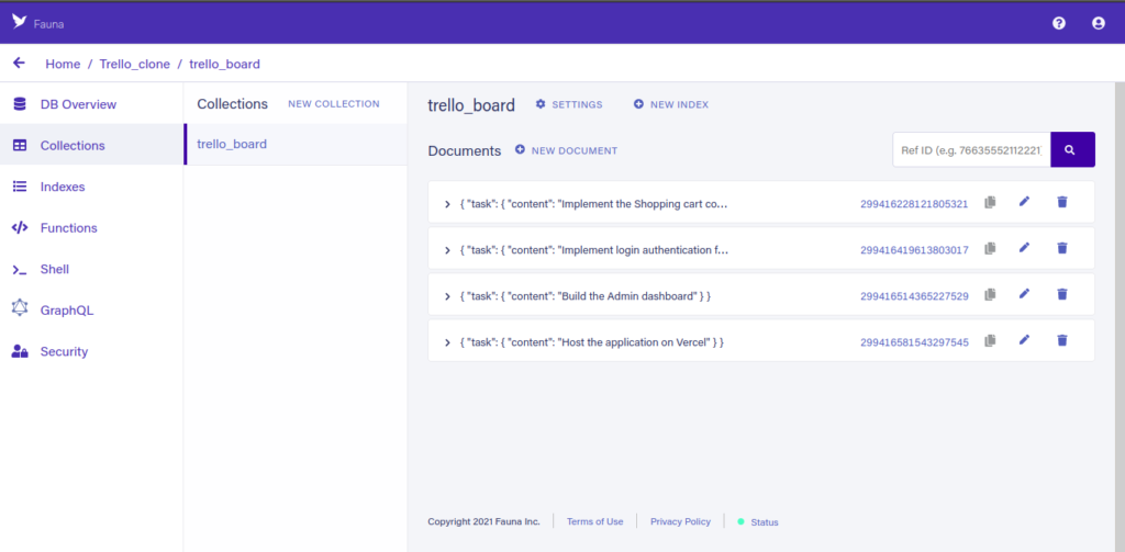 Build A Headless Trello Clone With Fauna SDK, TypeScript, and Vercel CLI 7