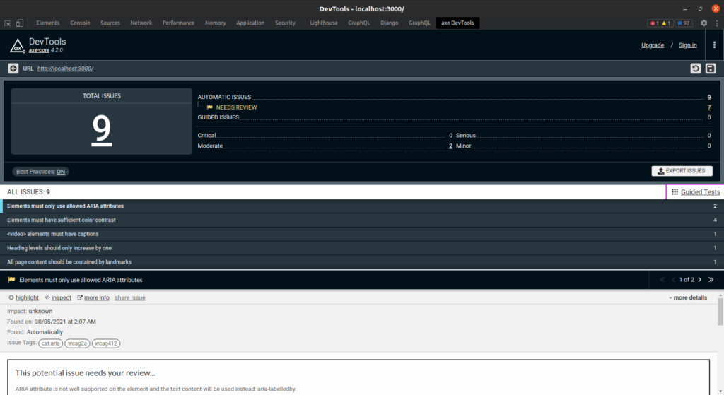 Automated Accessibility Testing for Svelte Applications using AXE and GitHub Actions
