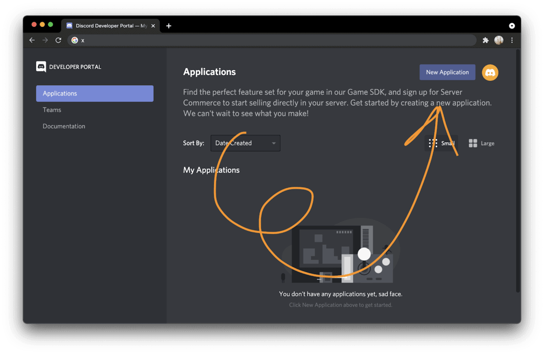 New Discord application