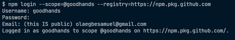 Authenticate With Command Line to Create Our Package