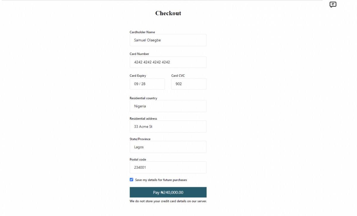 Building the Checkout Page